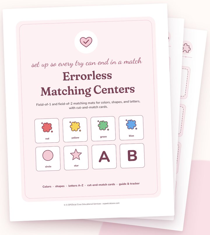 Errorless Matching Centers pages